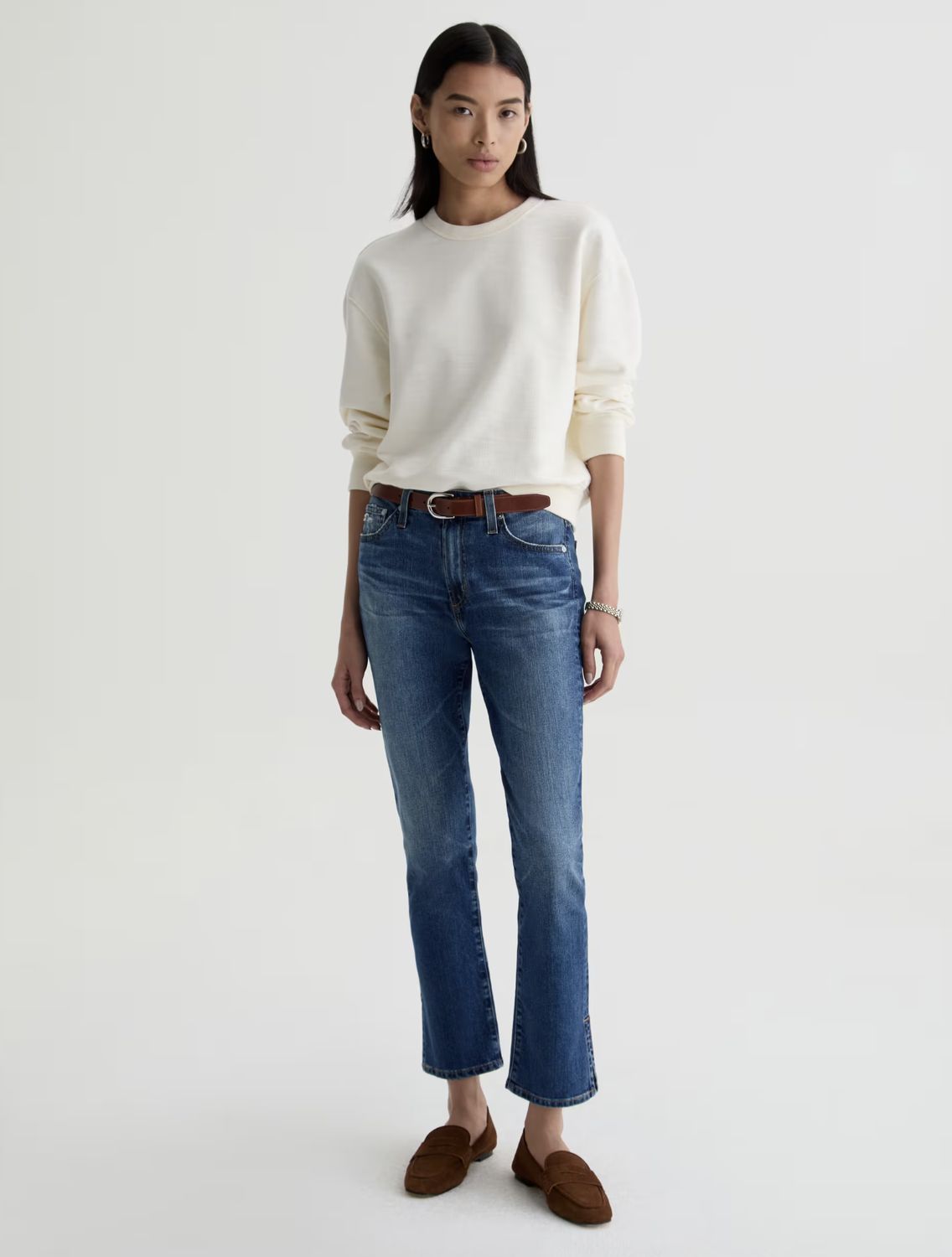 MARI CROP JEAN - MID RISE SLIM STRAIGHT
