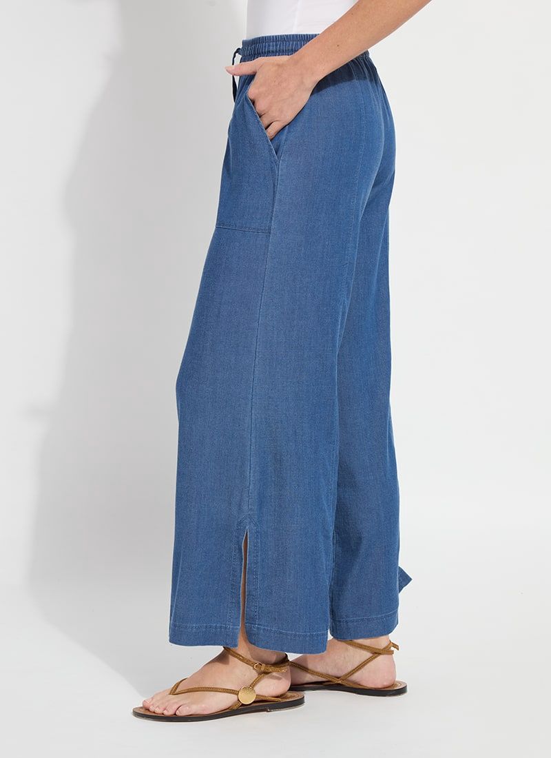 LILIA DRAWSTRING ANKLE WIDE LEG PANT
