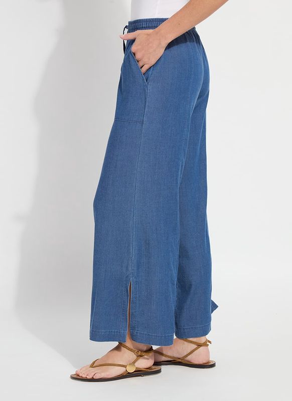 LILIA DRAWSTRING ANKLE WIDE LEG PANT