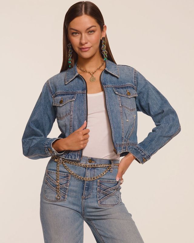 JANNAH DISTRESSED DENIM JACKET