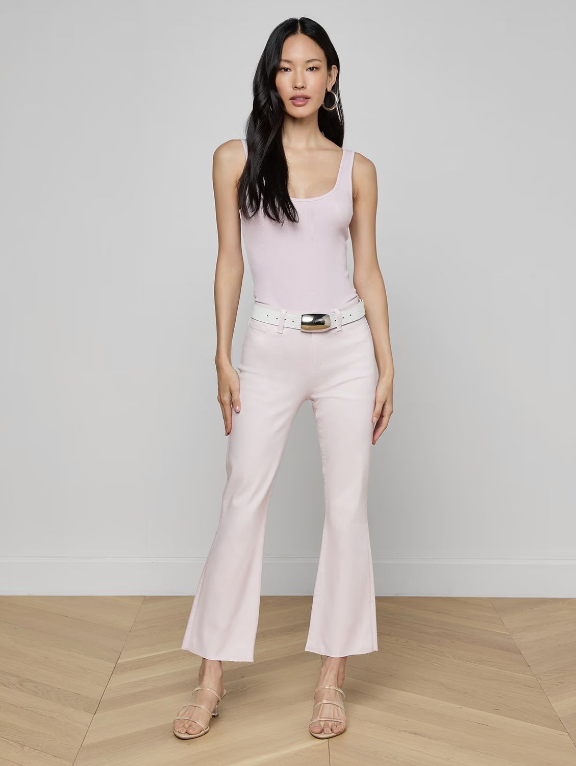 KENDRA COATED CROPPED FLARE JEAN