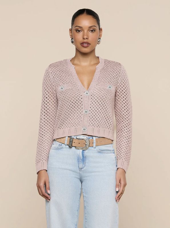 BLANCA SEQUIN CROP CARDI