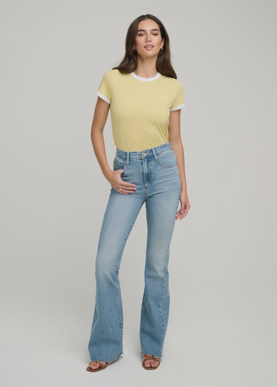 THE SHORTIE VALENTINA HIGH RISE FLARE