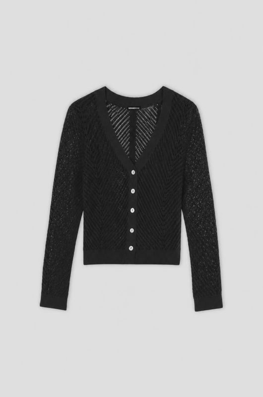 OPEN POINTELLE CARDIGAN