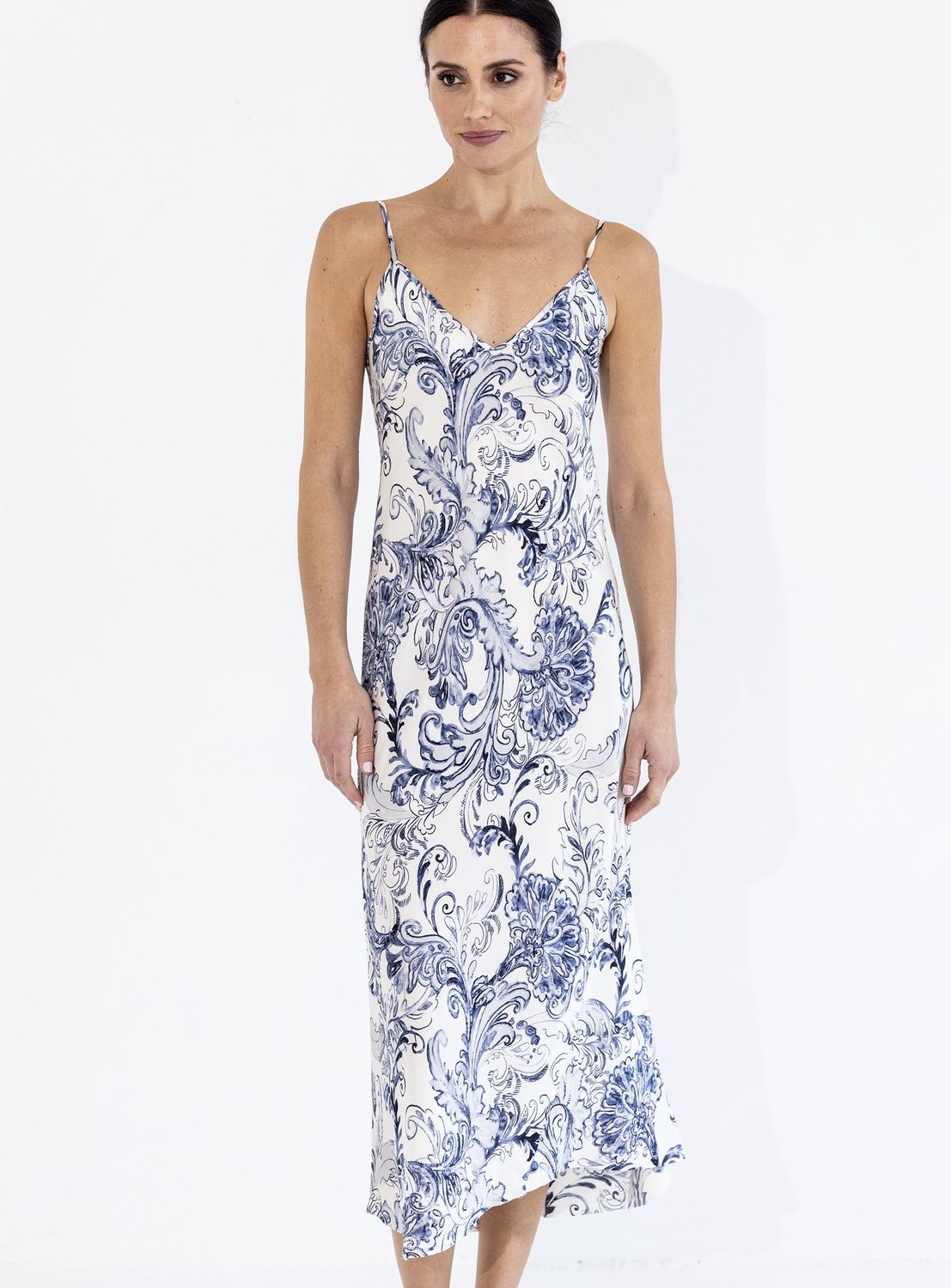 GO SLIP DRESS PRINTED, Color: BAROQUE TOILE, SIZE: XS