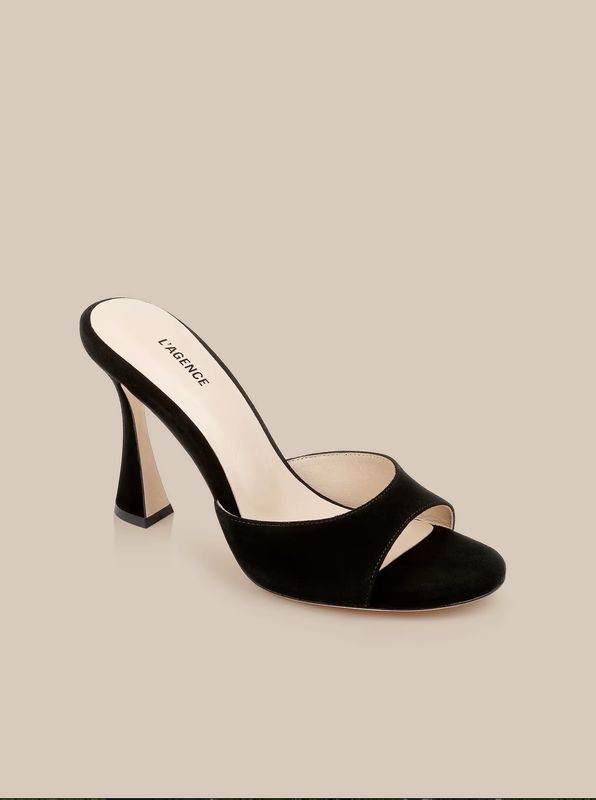 AVERY SUEDE OPEN-TOE HEEL