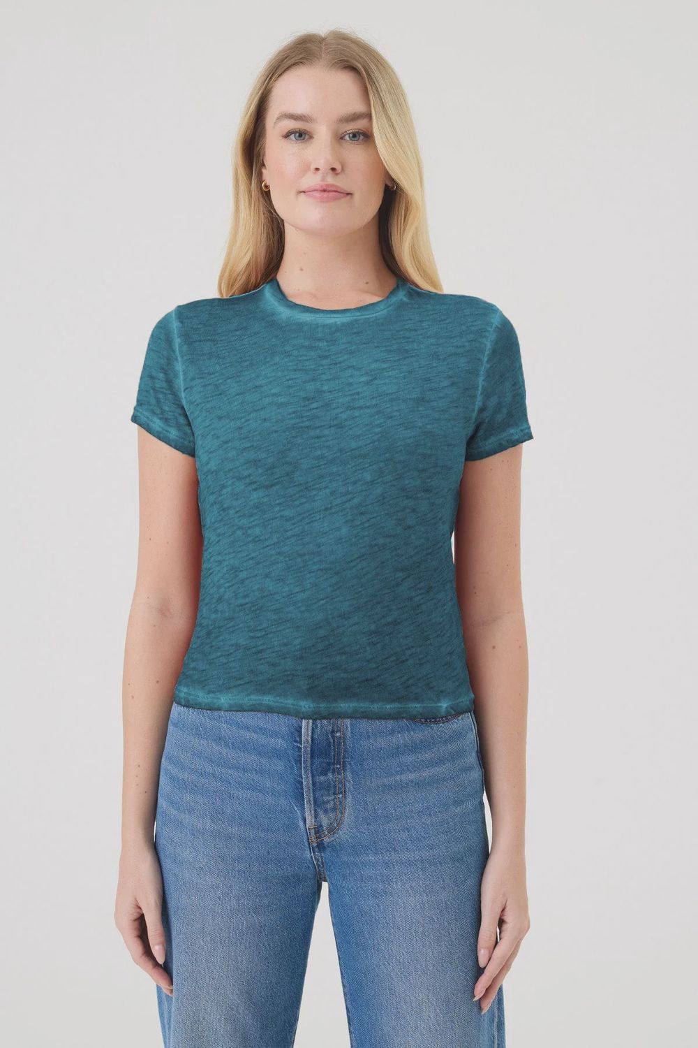 VINTAGE WASH ANDIE TEE, Color: LYONS BLUE, SIZE: XS