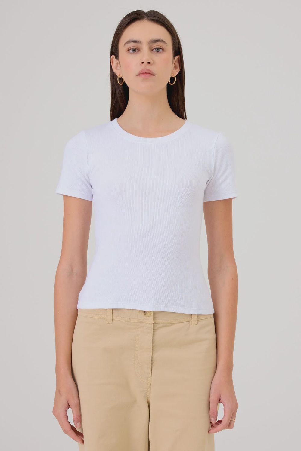CAMILLE TEE, Color: WHITE, SIZE: XS