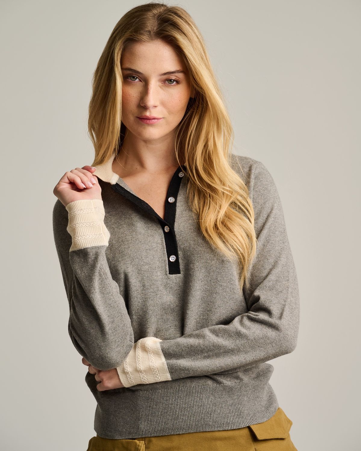 POP POSH SWEATER, Color: GREY SHADOW, SIZE: XS