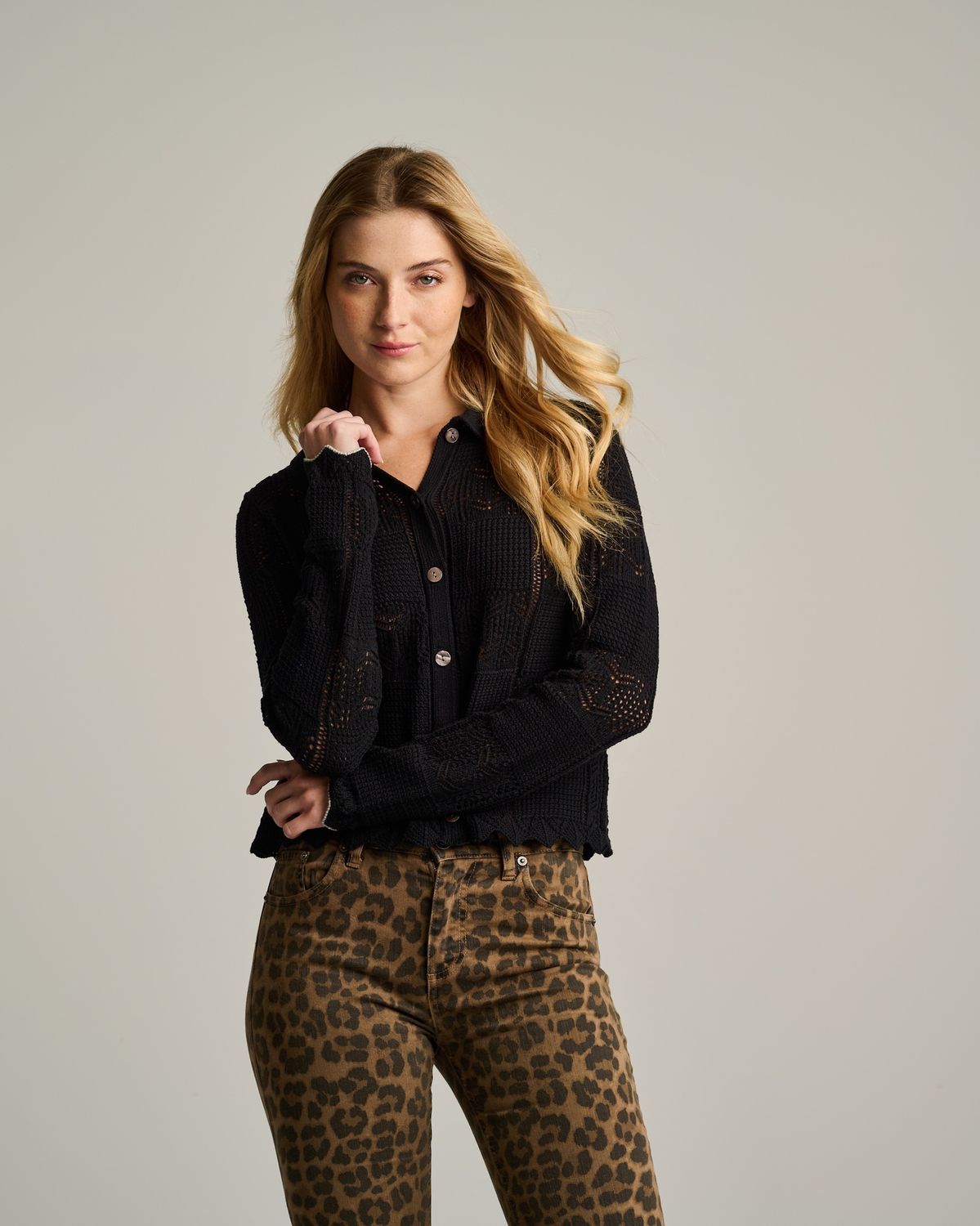 CHECKMATE SWEATER, Color: BLACK, SIZE: XS