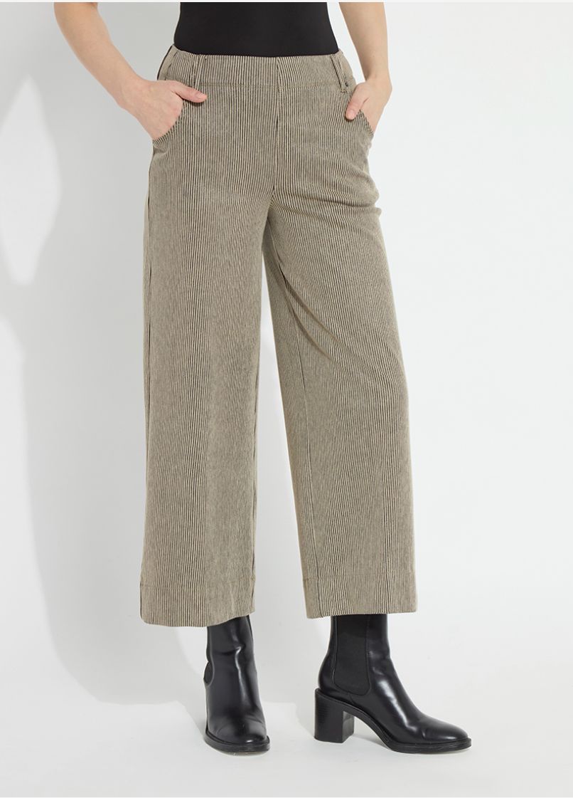 CLARKE WIDE LEG DENIM, Color: EVERWOOD SHEEN LINE, SIZE: XS