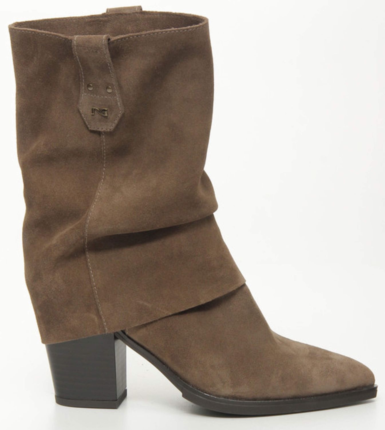 SLOUCHY WESTERN BOOT, Color: BARK, SIZE: 36