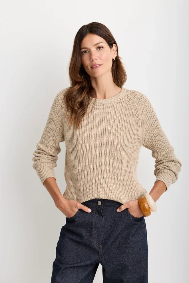 RALEIGH PULLOVER, Color: LATTE, SIZE: XS