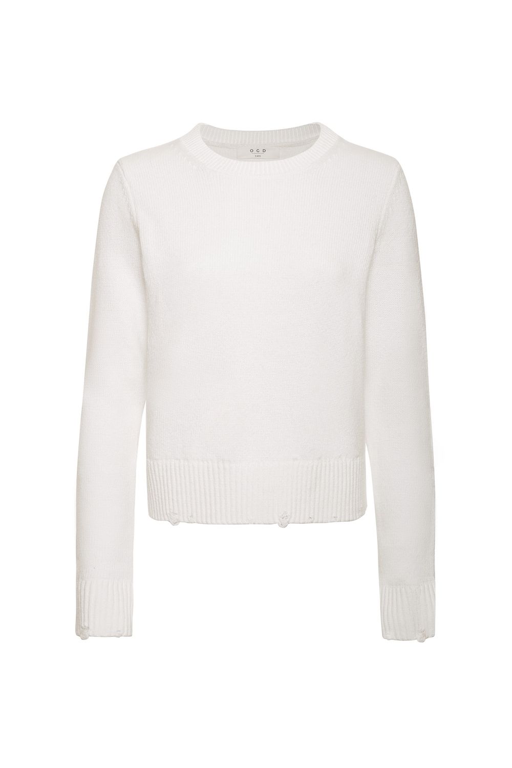 LOWEN CREWNECK, Color: WHITE, SIZE: XS