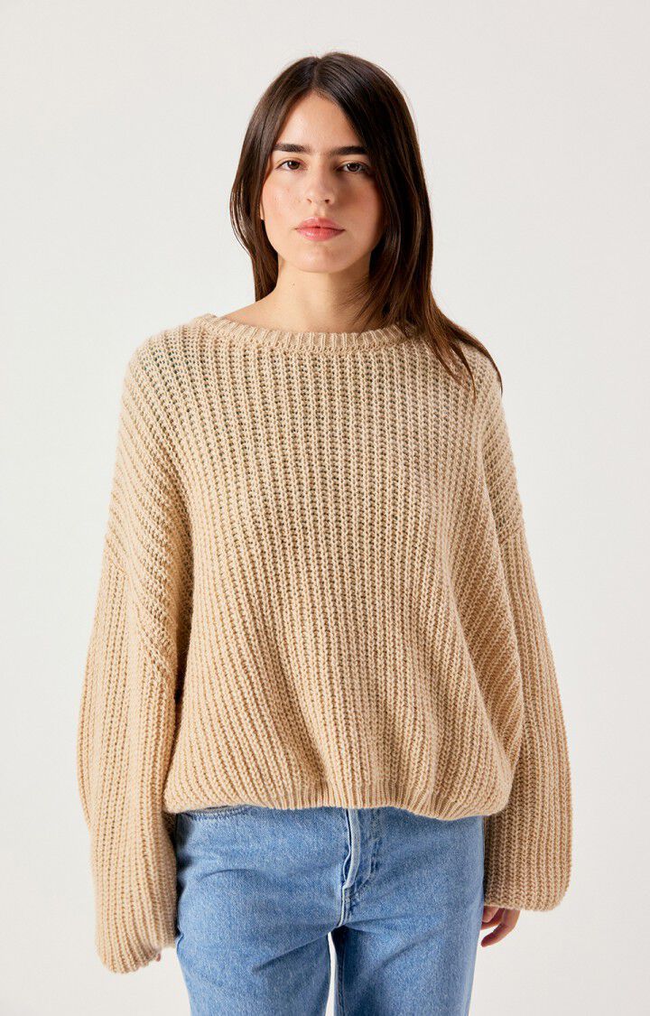CYROW SWEATER, Color: LIGHT BEIGE MELANGE, SIZE: XS/S