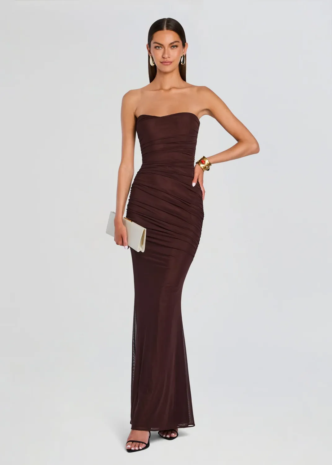 ISADORE DRESS, Color: WALNUT, SIZE: XS