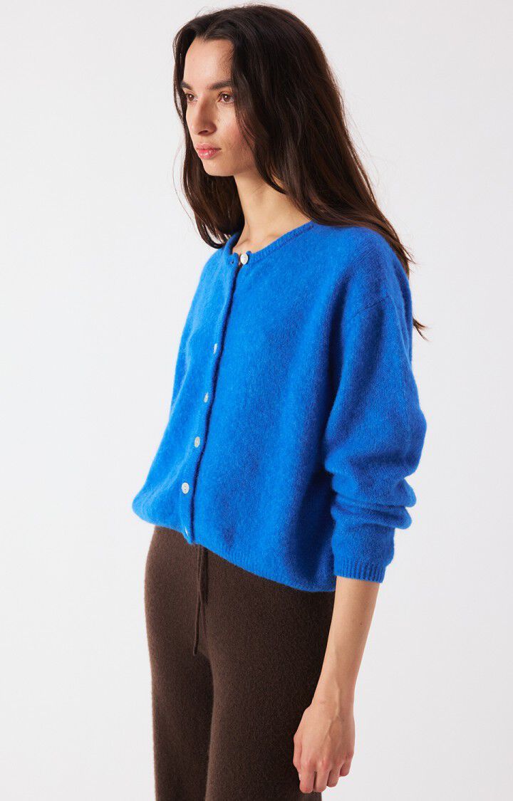 VITOW CARDIGAN, Color: CURACAO MELANGE, SIZE: S