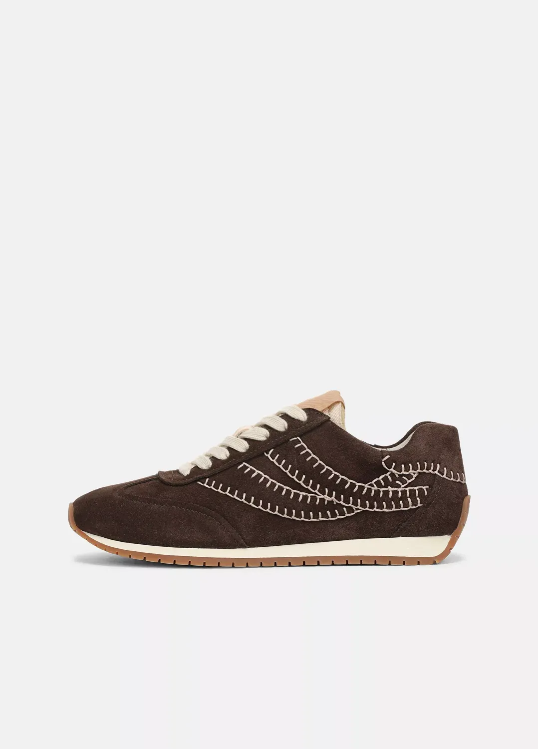 OASIS BOHO SUEDE RUNNER SNEAKER, Color: CACAO BROWN, SIZE: 5