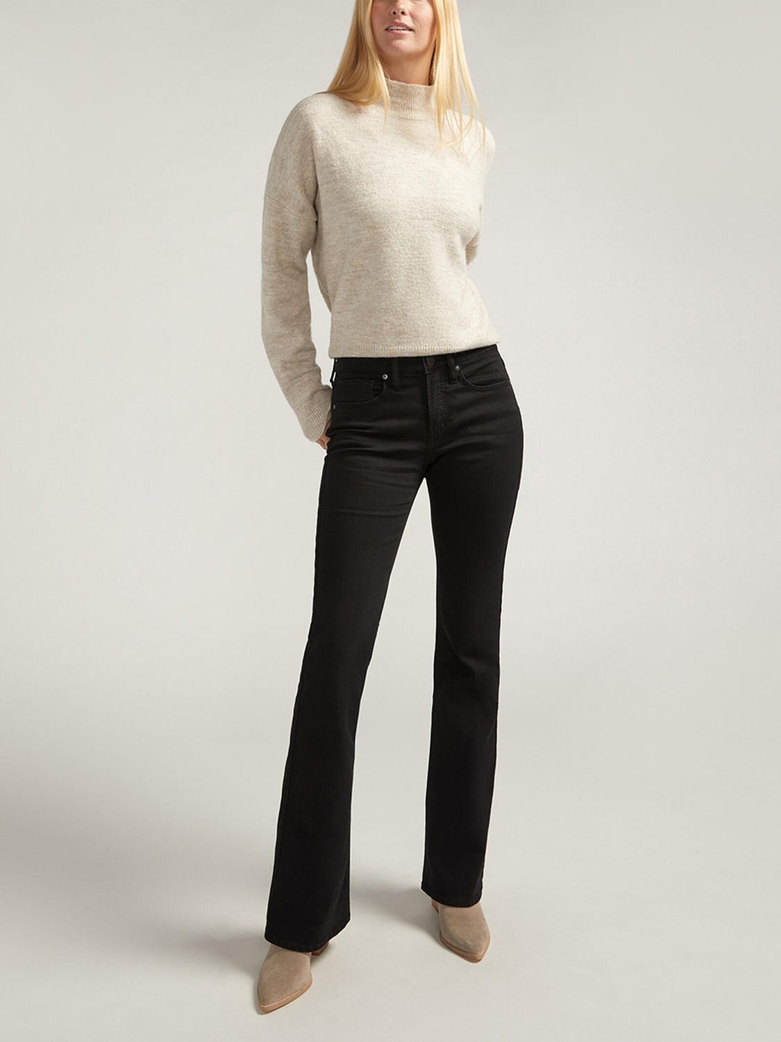 SUKI MID RISE BOOTCUT LUXE STRETCH JEAN, Color: BLACK, SIZE: 24