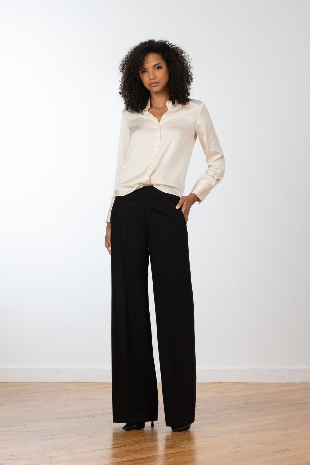 CARLA TROPICAL PANT, Color: BLACK, SIZE: 0