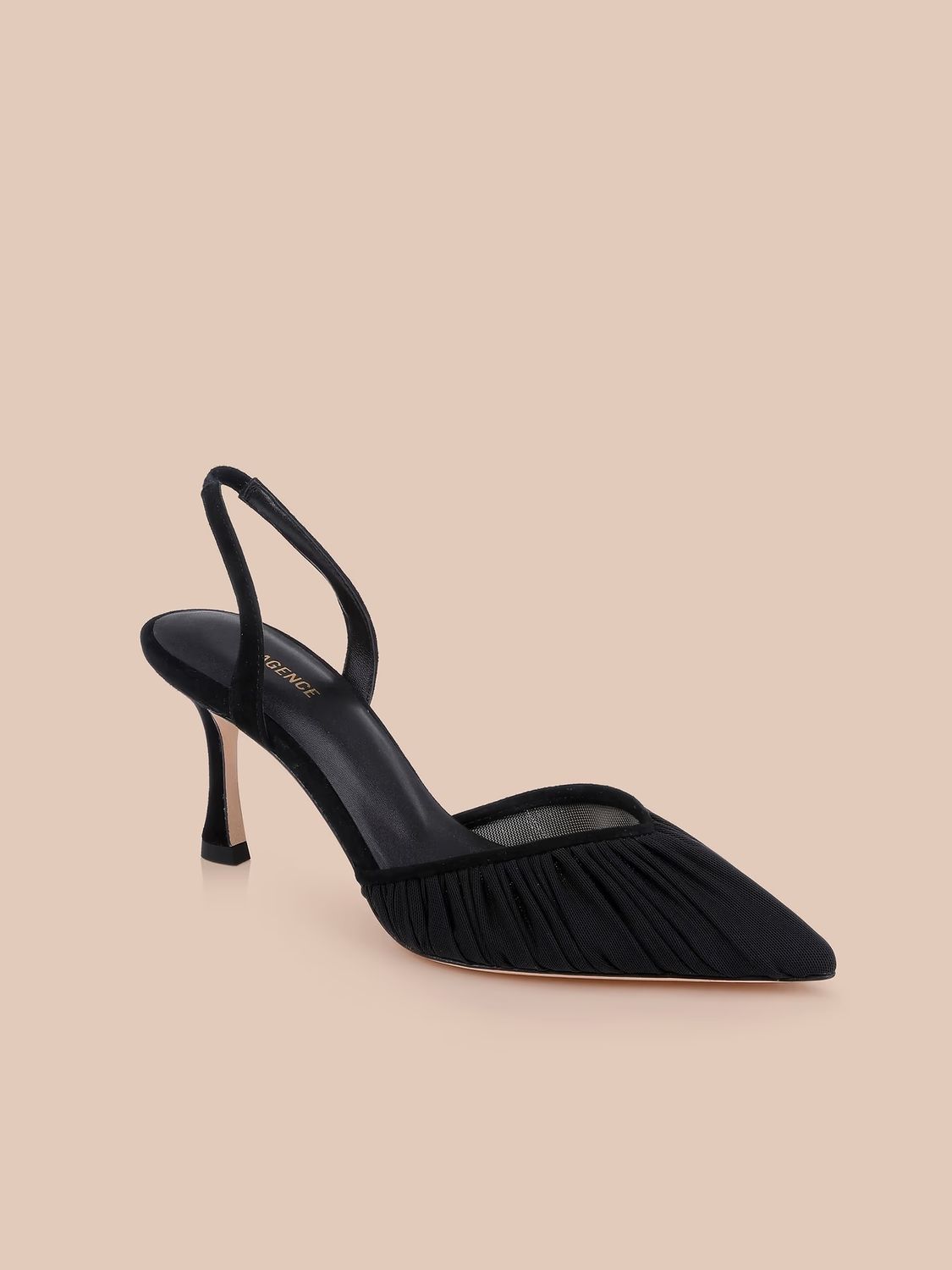 BOWERY MESH SLINGBACK PUMP, Color: BLACK MESH, SIZE: 6.5