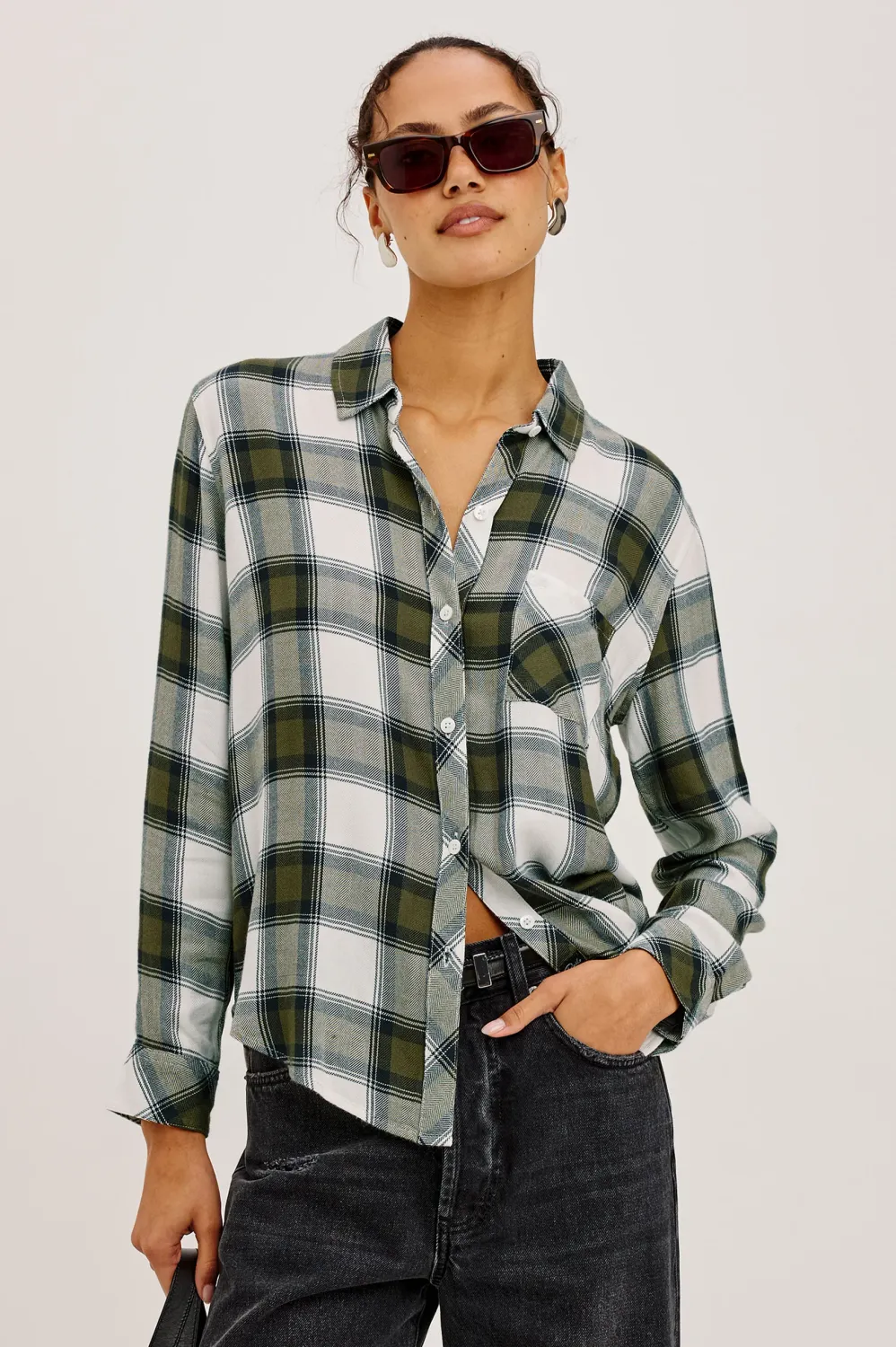 HUNTER SHIRT, Color: OLIVE IVORY, SIZE: XS