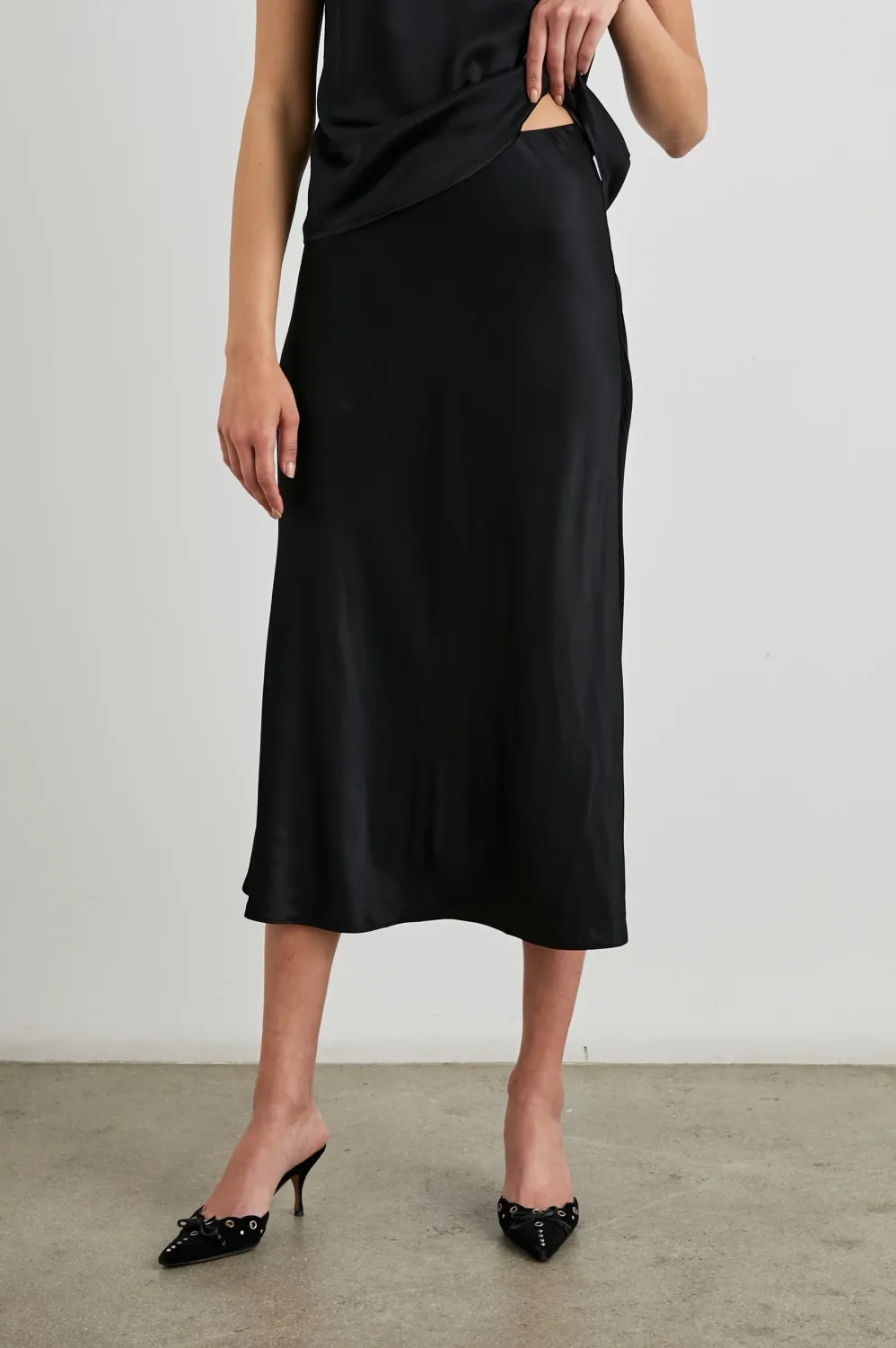 ANYA SKIRT, Color: BLACK, SIZE: XS