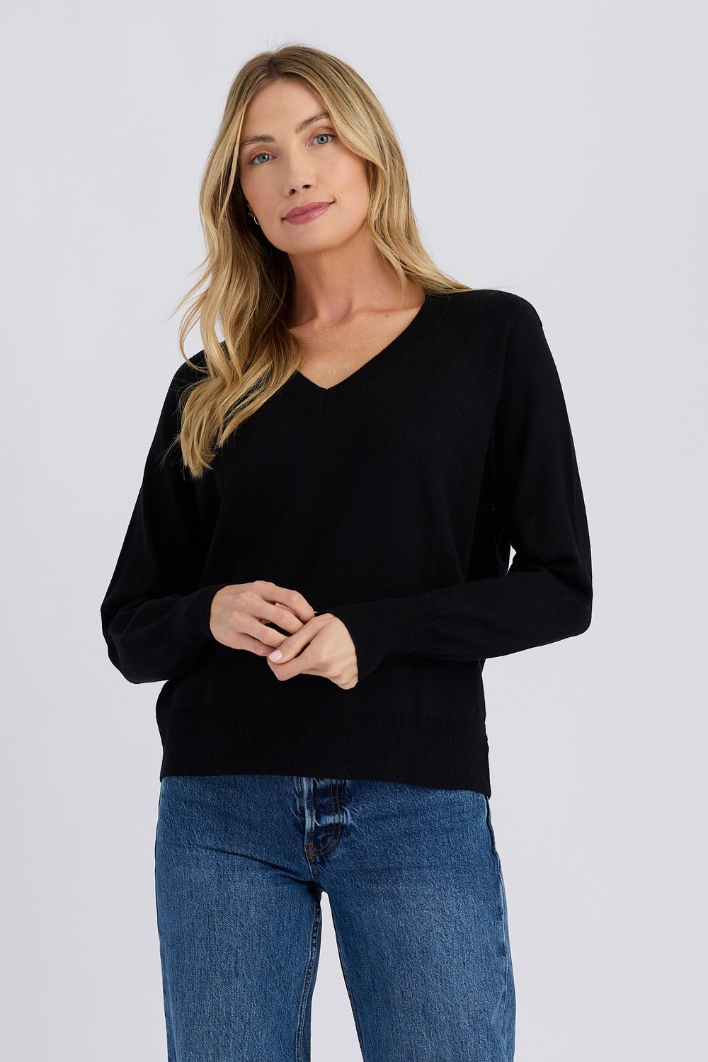 OTIS VNECK, Color: BLACK, SIZE: XS