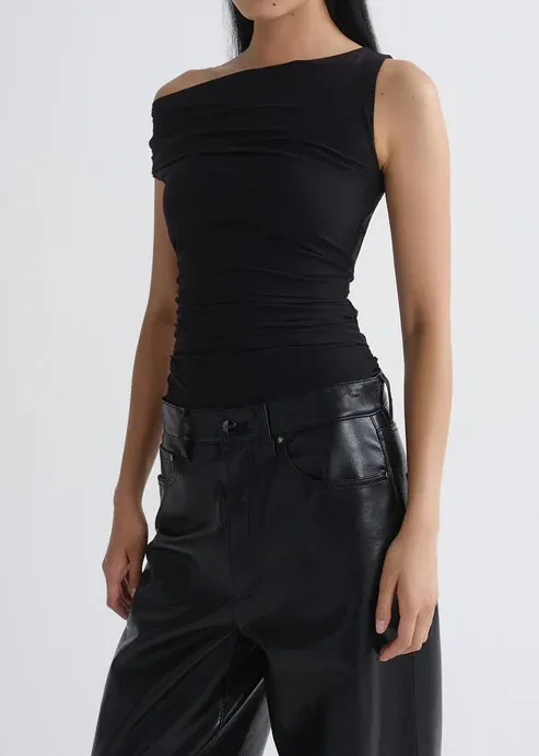 CARLIN TOP, Color: BLACK, SIZE: XS