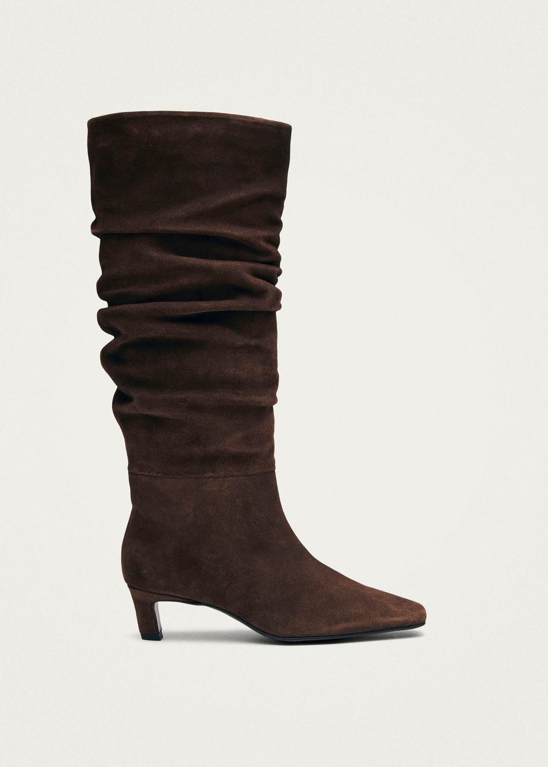 KALILA SUEDE LEATHER BOOTS, Color: BROWN SUEDE, SIZE: 36
