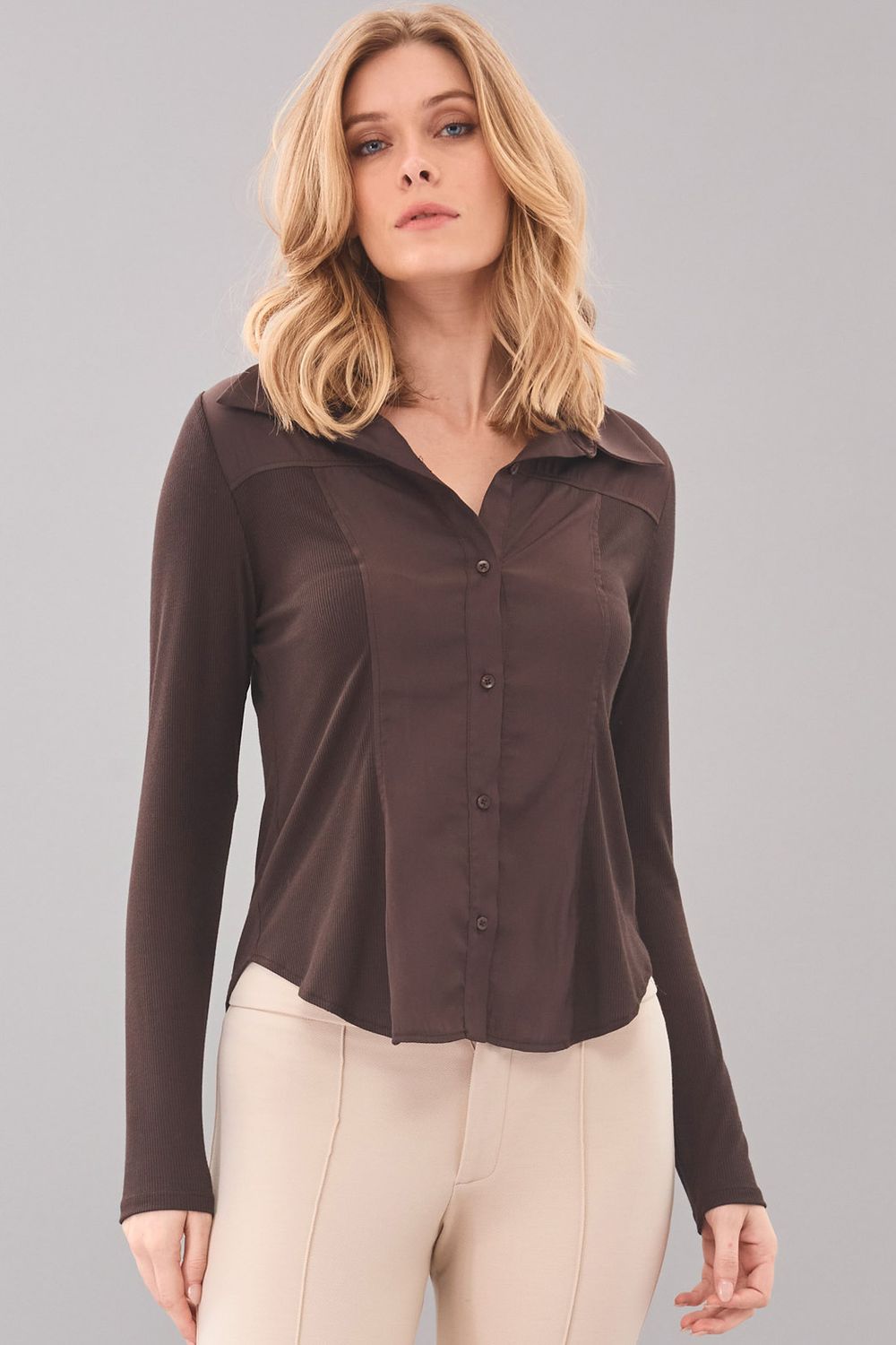HYBRID SHIRT, Color: MOLE, SIZE: XS