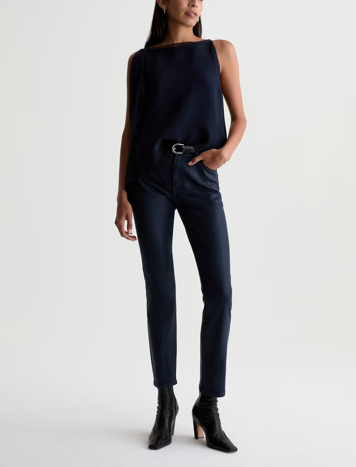 MARI COATED JEAN, Color: DEEP TRENCHES, SIZE: 23