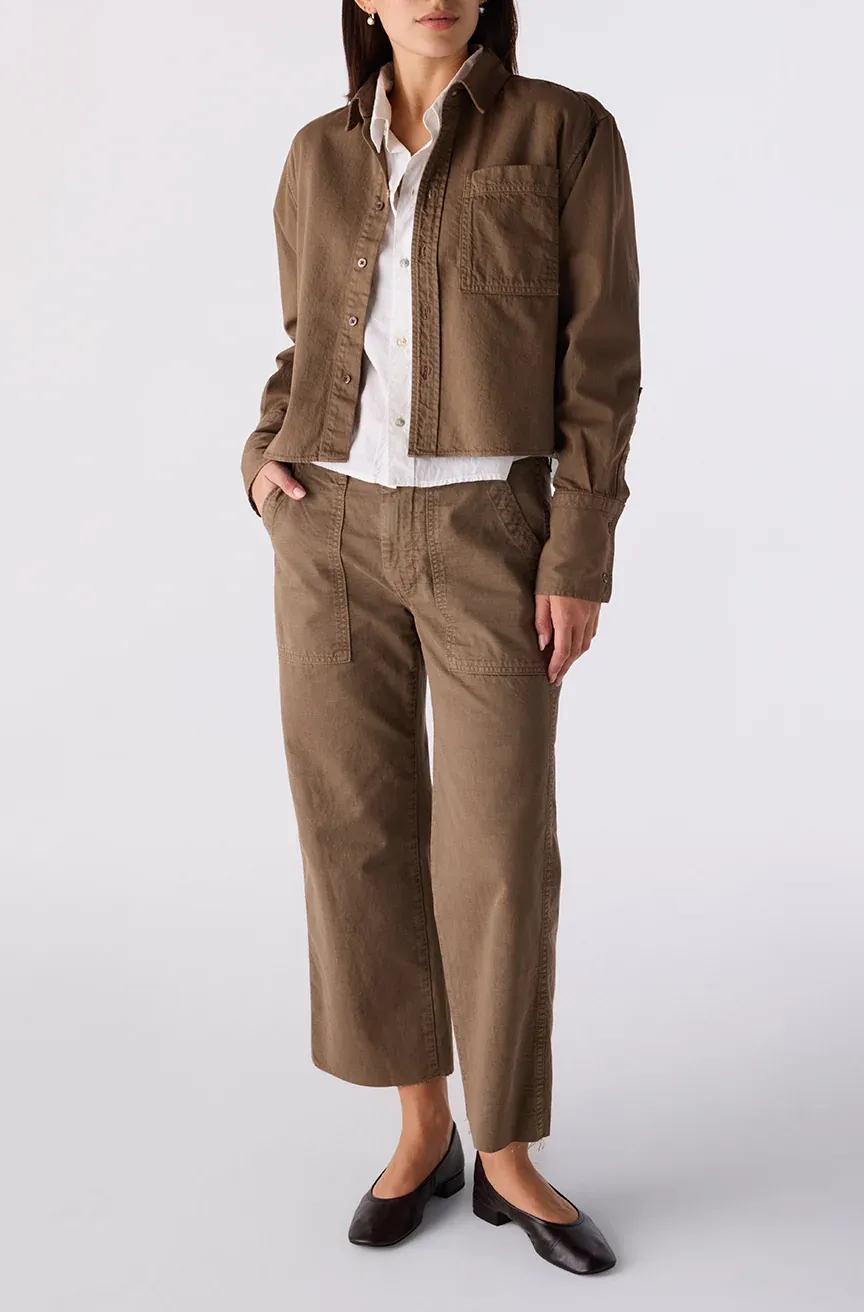 EASY ARMY SLOUCH CROP, Color: ROOT, SIZE: 24