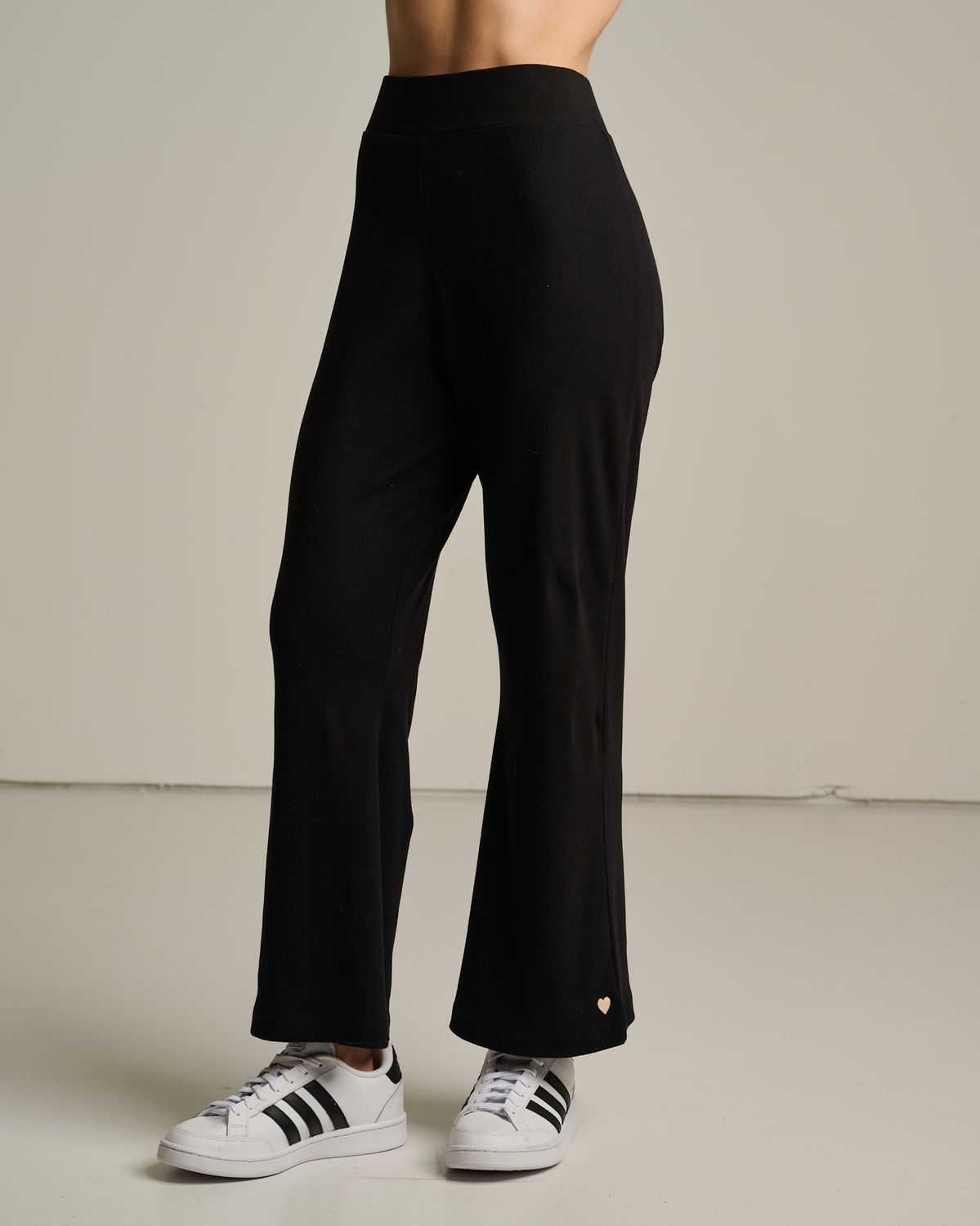 PURE RIB PANT, Color: BLACK, SIZE: XS