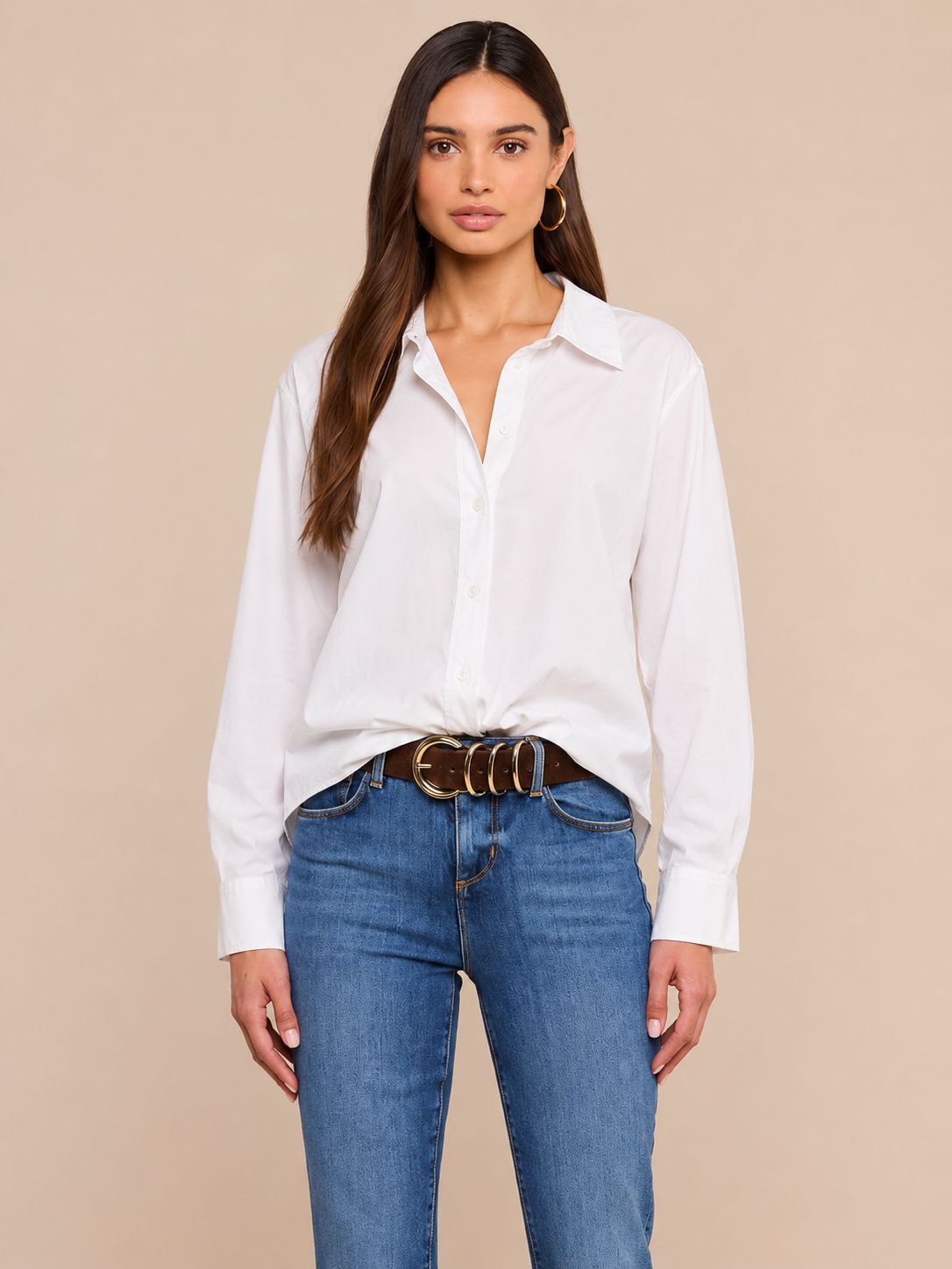 FRENCH TUCK TOP, Color: WHITE, SIZE: XS