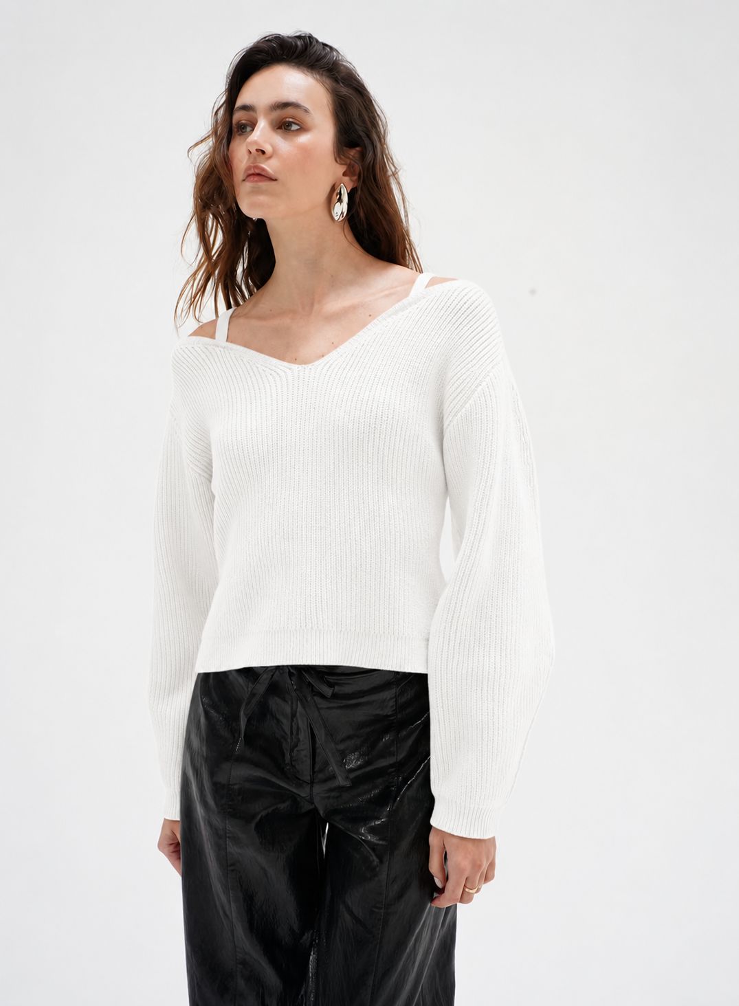 EZRA SWEATER, Color: WHITE, SIZE: XS