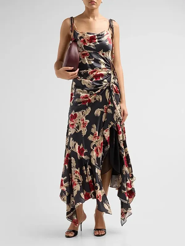 WILTED POPPY AMBROISINE DRESS