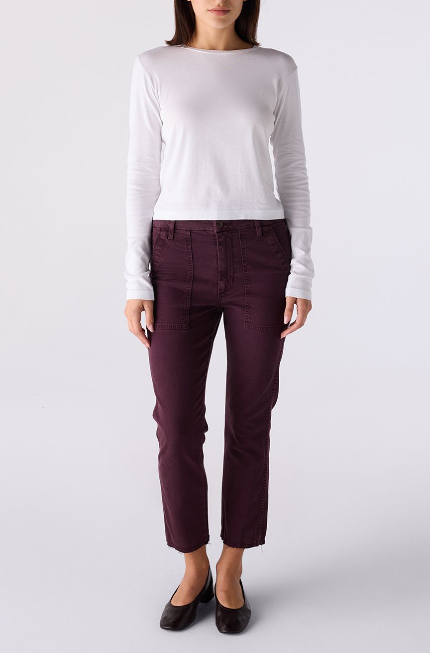 EASY ARMY TROUSER, Color: MULBERRY, SIZE: 23