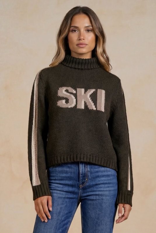 TNECK SKI SWEATER, Color: GREY, SIZE: XS