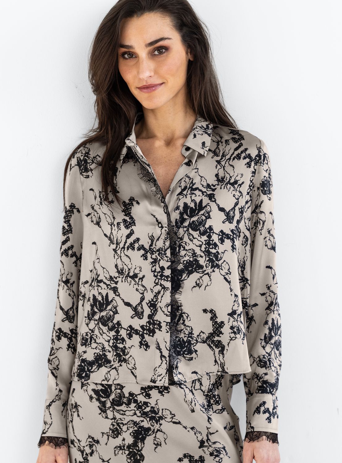 GO LACEY LE TOP PRINTED, Color: LACEY VINE, SIZE: XS