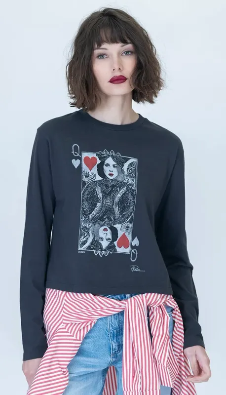 QUEEN SUNDAY LONG SLEEVE TEE