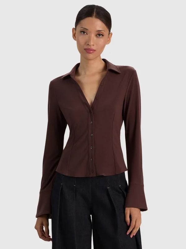 FREYA FITTED NIPPED WAIST BTN DWN TOP