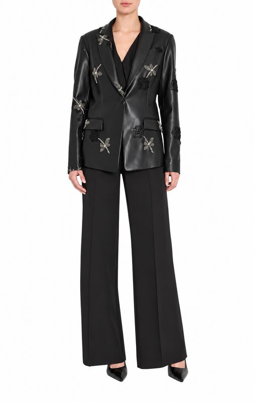 AVERY BEADED LEATHER JACKET
