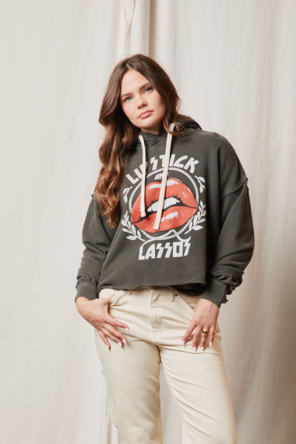 THE BEAUTY BOUND HOODIE, Color: VINTAGE BLACK, SIZE: XS