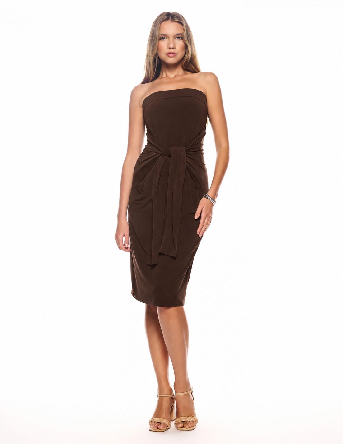 SHOUP DRESS, Color: CHOCOLATE, SIZE: XS