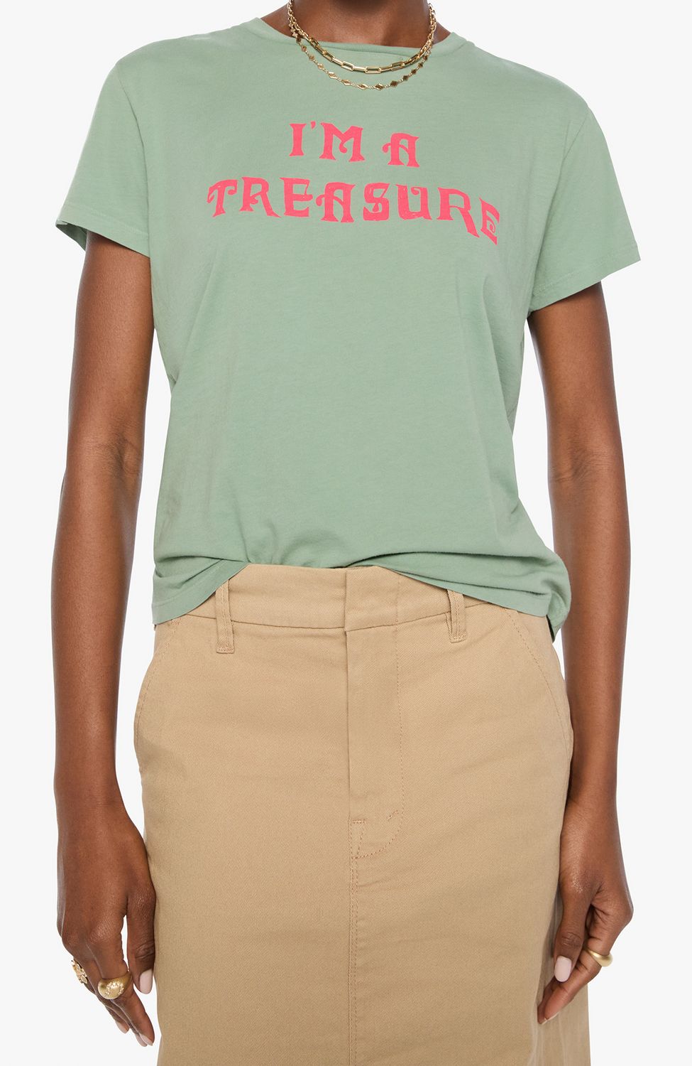 THE BOXY GOODIE GOODIE, Color: I'M A TREASURE, SIZE: XS