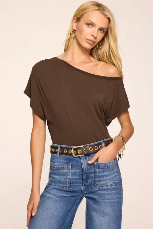 STELLA KNIT OFF-THE SHOULDER TEE