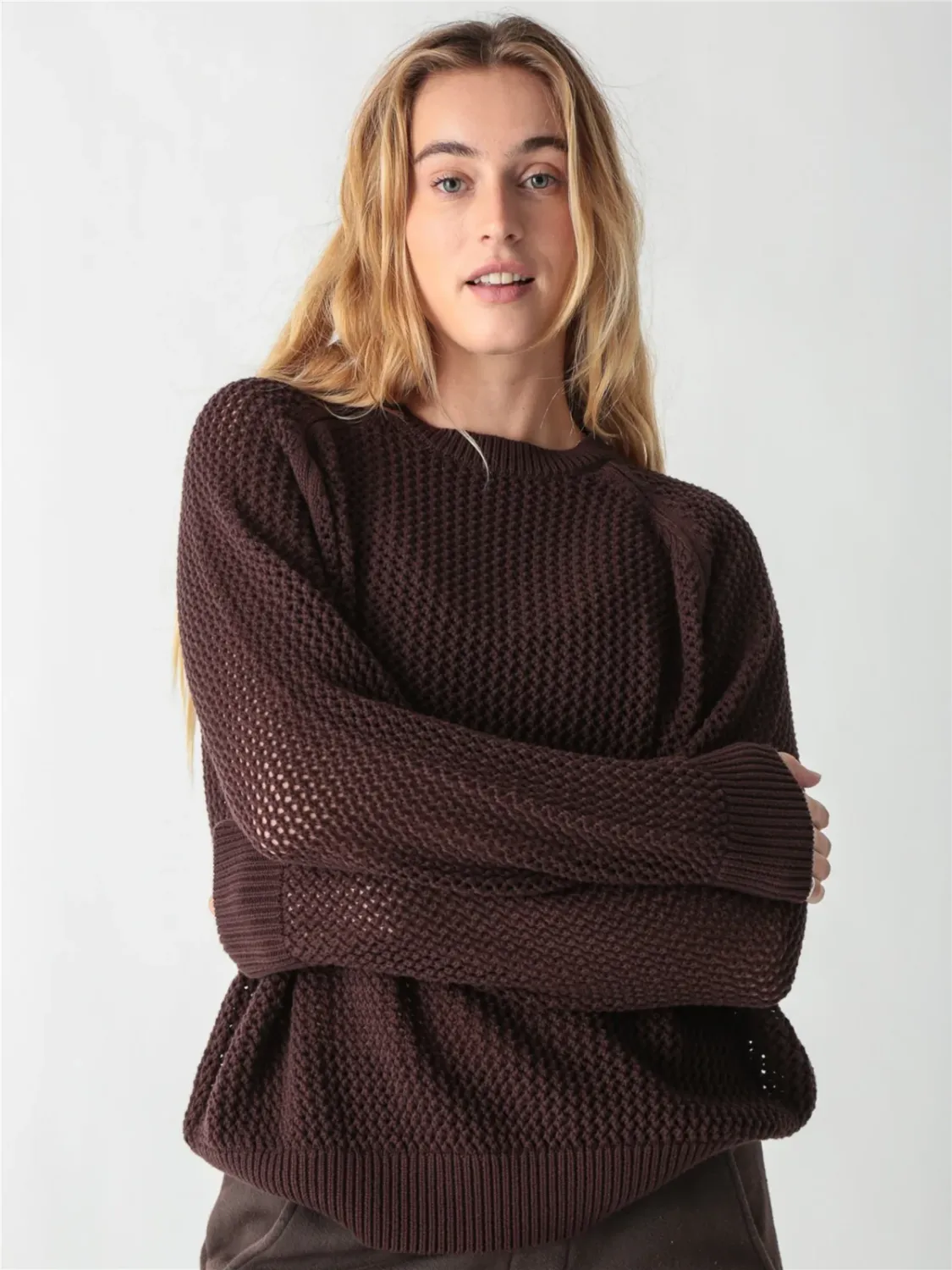 CHLOE SWEATER, Color: ESPRESSO, SIZE: XS