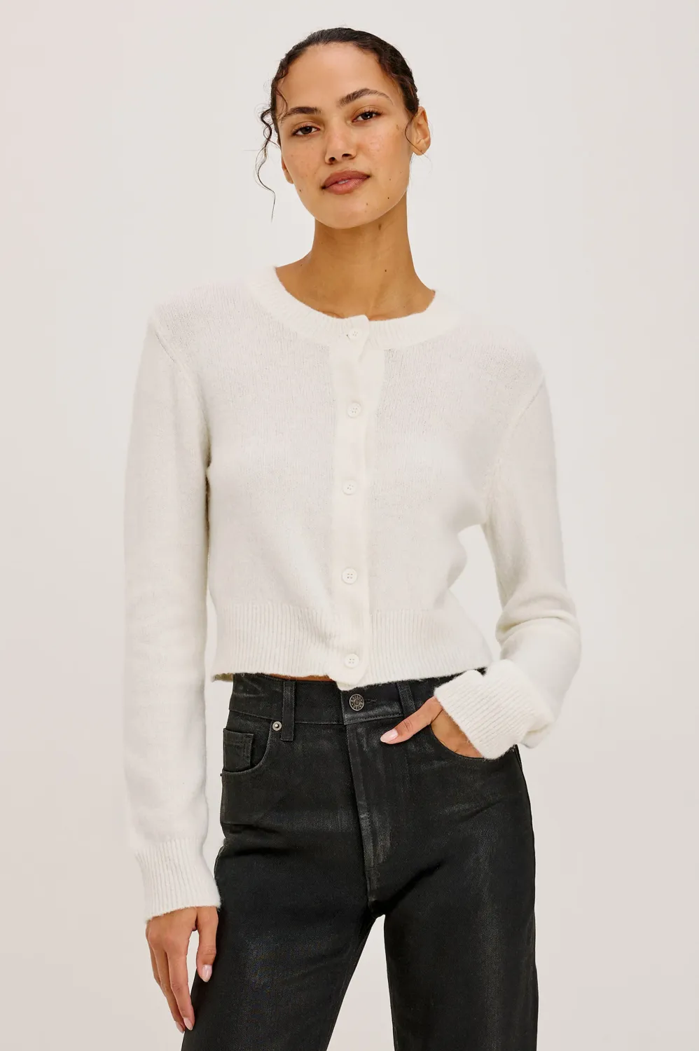 MATILDA CARDIGAN, Color: IVORY, SIZE: XS
