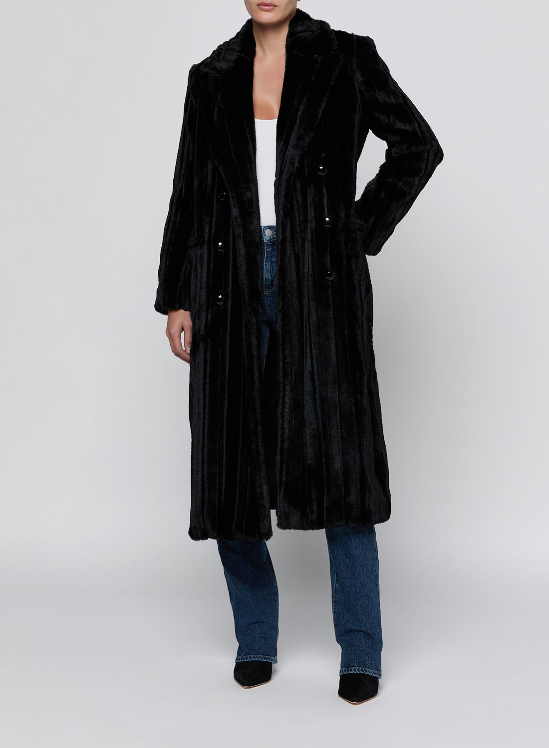 ICELYN LONG COAT, Color: BLACK, SIZE: 4